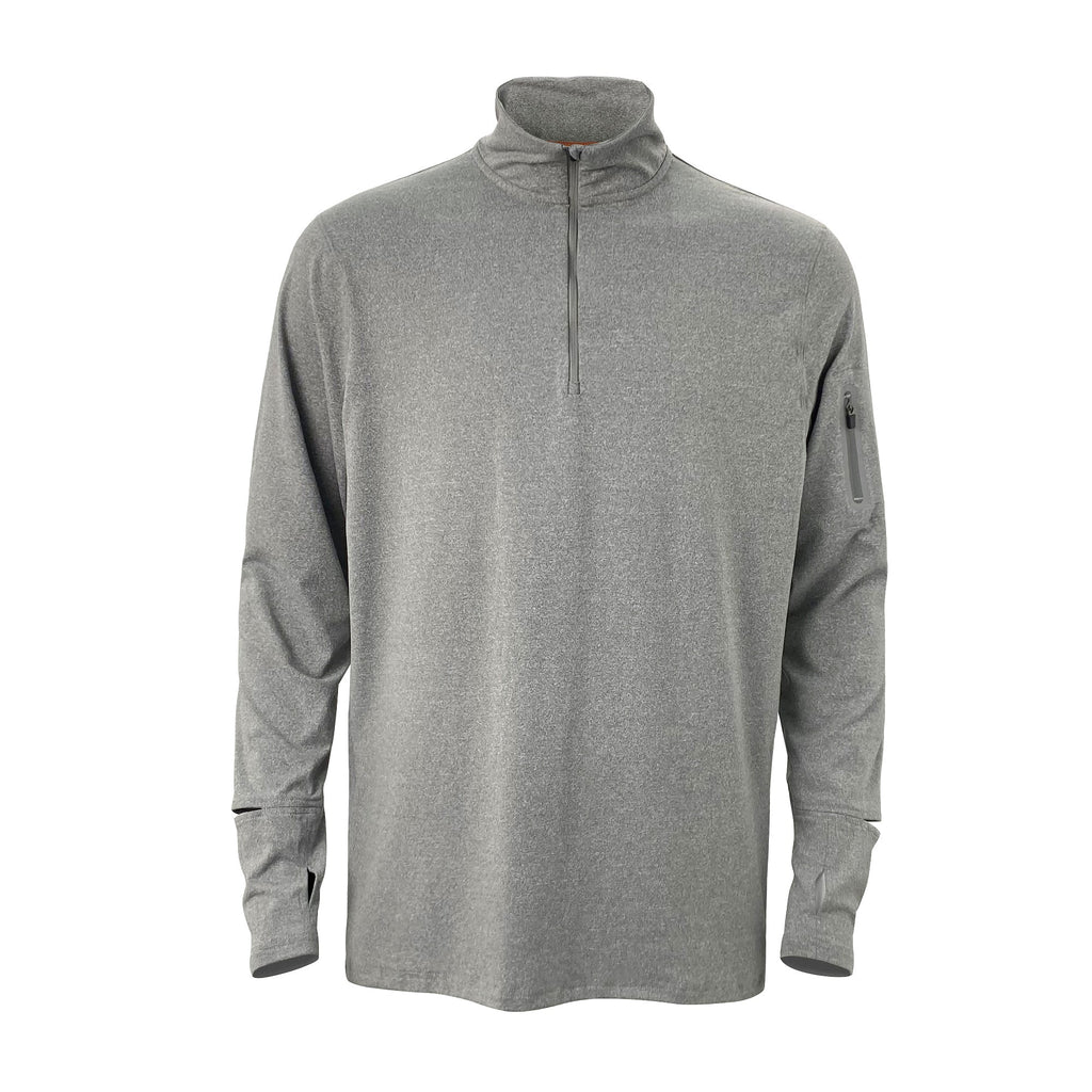 Just Head Outdoors Men's Quarter Zip 2.0 Heather Classic Gray