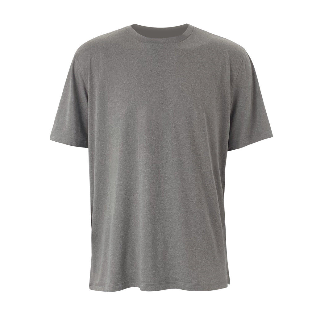 Just Head Outdoors Men's Performance Tech Short Sleeve Heather Classic Gray