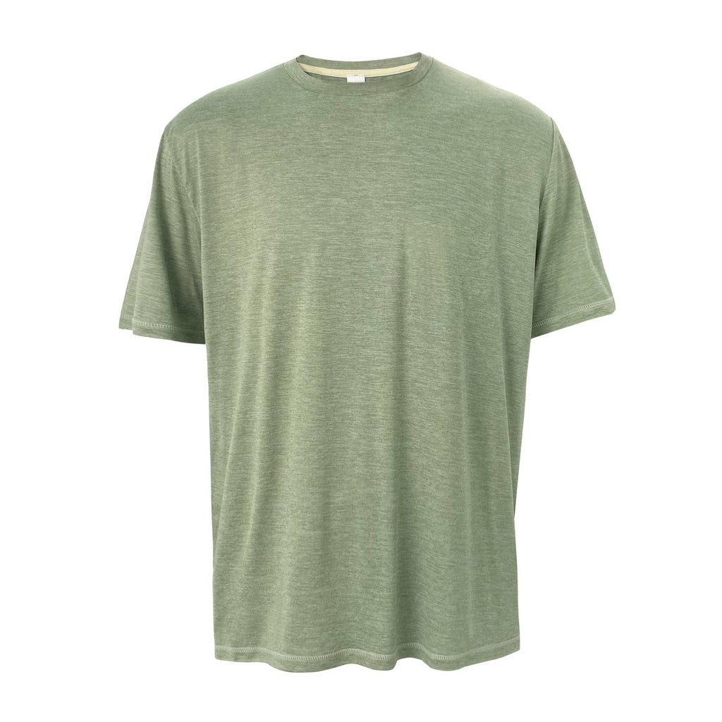 Just Head Outdoors Men's Performance Tech Short Sleeve Heather Seagrass