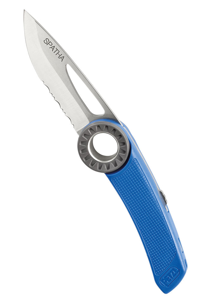 Petzl Spatha Knife with Carabiner Hole Blue