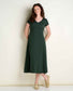Toad&Co rose-midi-dress in Cilantro DItsy Print