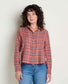 Toad&Co w-re-form-flannel-boxy-shirt in Foxglove Pattern
