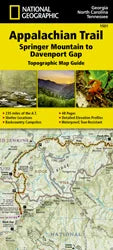 National Geographic Trails Illustrated Topographic Maps | Appalachian Trail Appalachian Trail: Springer Mountain to Davenport Gap Map