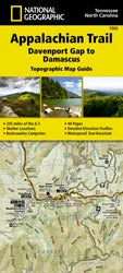 National Geographic Trails Illustrated Topographic Maps | Appalachian Trail Appalachian Trail: Davenport Gap to Damascus Map