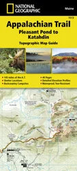 National Geographic Trails Illustrated Topographic Maps | Appalachian Trail Appalachian Trail: Pleasant Pond to Katahdin Map