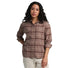 Free Fly Womens Seawool Flannel Shirt Fossil Plaid