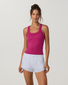 Vuori Womens Energy Racerback Tank Dragonfruit Heather