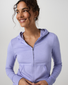 Vuori Womens Halo Mini FZ Hoodie Hyacinth Heather