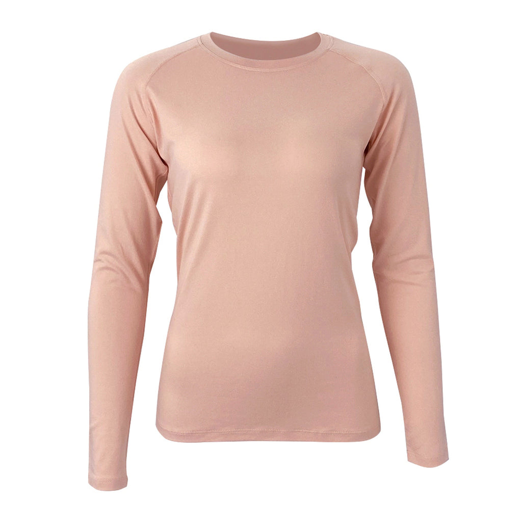 Just Head Outdoors Women's Performance Tech Long Sleeve Heather Pink