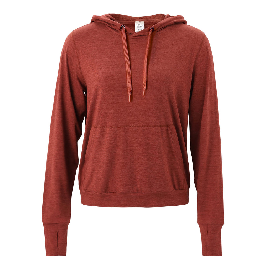 Just Head Outdoors W Performance Tech Hoodie Russet Brown