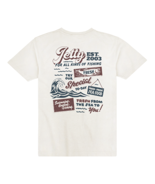 Jetty Fresh Catch Pocket Tee WHT