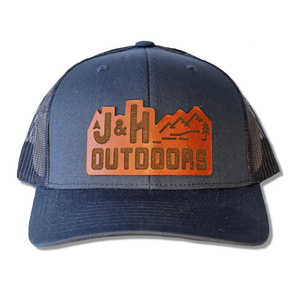 J&H Outdoors J&H LEATHER PATCH TRUCKER HAT