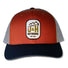J&H Outdoors Rubber Patch Logo Hat Dark Orange | Aluminum | Light Navy