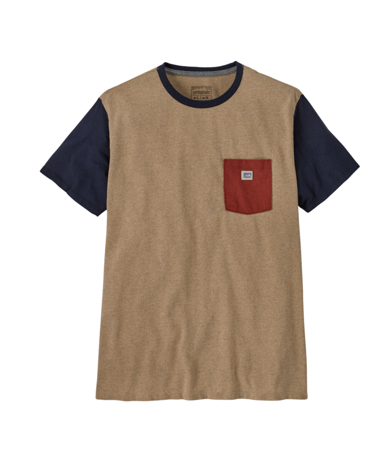 Patagonia Shop Sticker Pocket Responsibili-Tee GRBN