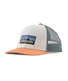 Patagonia P-6 Logo Lopro Trucker Hat White w/Peach Sherbet