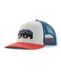 Patagonia Kids Trucker Hat Fitz Roy Bear: Birch White