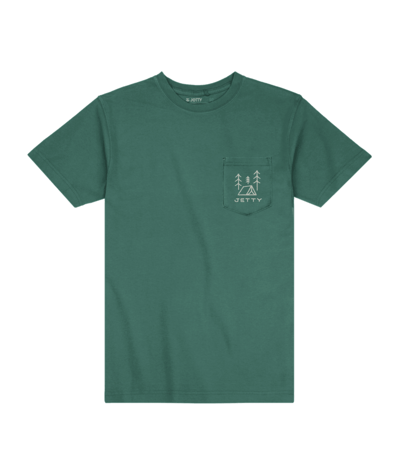 Jetty M Campground Pocket Tee GRN