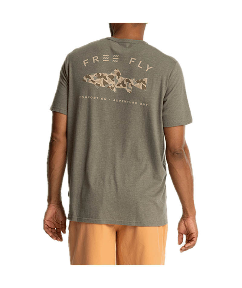 Free Fly Mens Trout Camo Pocket Tee 523