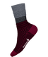 Smartwool Women's Everyday Cozy Popcorn Cable Crew Socks - Black-Tibetan Red.