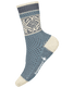 Smartwool Women's Everyday Cozy Popcorn Snowflake Crew Socks - Serene Blue.