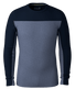 Smartwool Men's Classic Thermal Merino Base Layer Colorblock Crew - Deep Navy-Nightfall Blue.