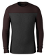 Smartwool Men's Classic Thermal Merino Base Layer Colorblock Crew - Mink-Charcoal.