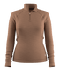 Smartwool Women's Classic Thermal Merino Base Layer 1/4 Zip - Mocha Heather.
