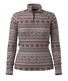 Smartwool Women's Classic Thermal Merino Base Layer 1/4 Zip - Mocha Fair Isle Fun.