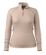 Smartwool Women's Classic Thermal Merino Base Layer 1/4 Zip - Almond Mini Meadow.