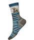 Smartwool Hike Targeted Cushion Bear Stripe Mid Crew Socks Twilight Blue