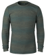 Smartwool Men's Classic Thermal Merino Base Layer Crew - Charcoal Linear Peaks.