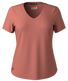 Smartwool Women's Active Ultralite V-Neck Short Sleeve - Burnt Sienna.
