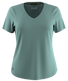 Smartwool Women's Active Ultralite V-Neck Short Sleeve - Dusty Teal.