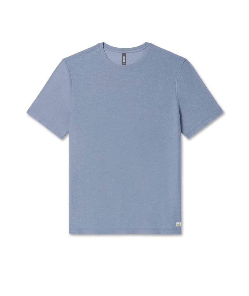 VUORI Mens Strato Tech Tee Chambray Heather