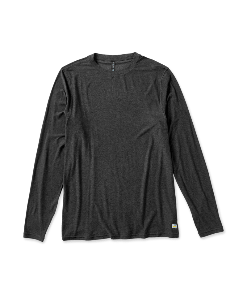 VUORI Mens L/S Strato Tech Tee Charcoal Heather