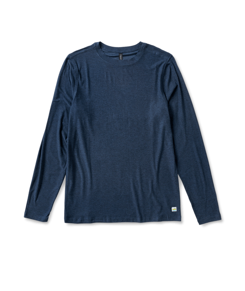 VUORI Mens L/S Strato Tech Tee Navy Heather