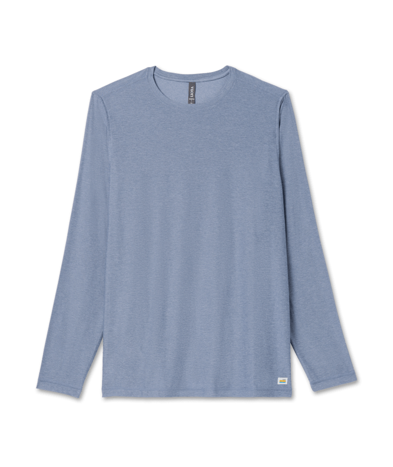 VUORI Mens L/S Strato Tech Tee Chambray Heather