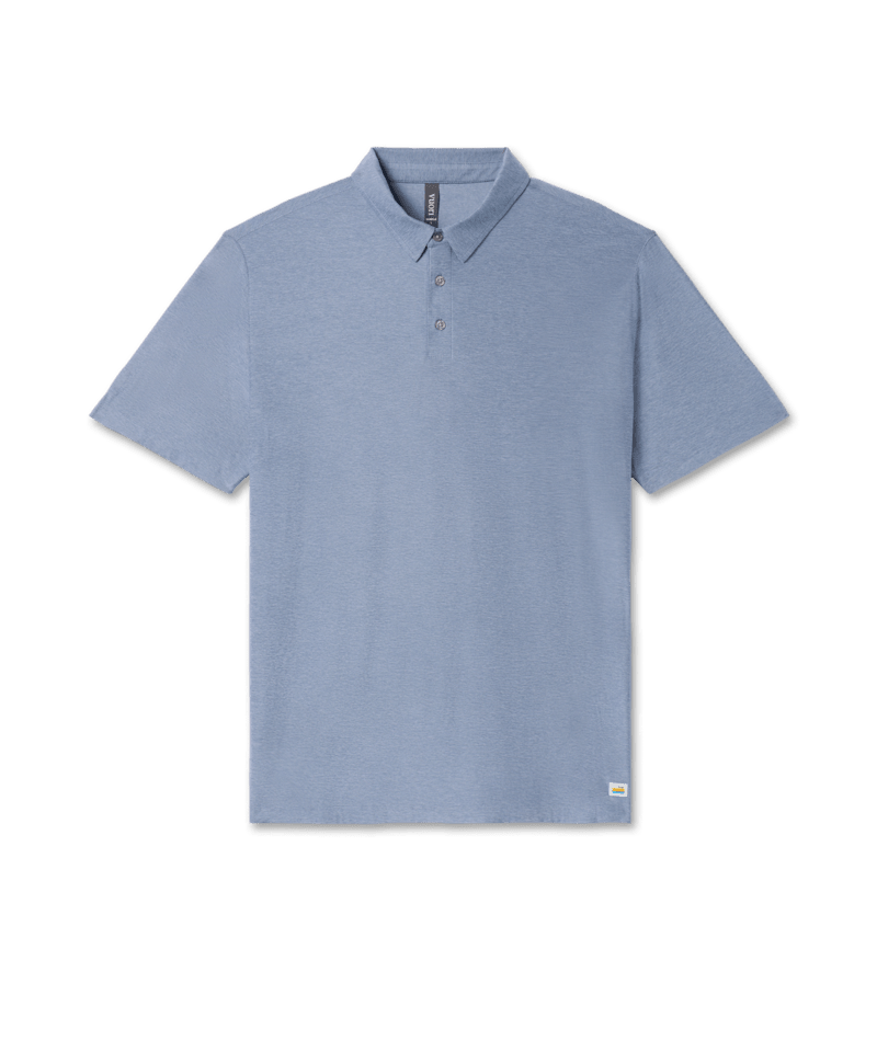 VUORI Mens Strato Tech Polo Chambray Heather