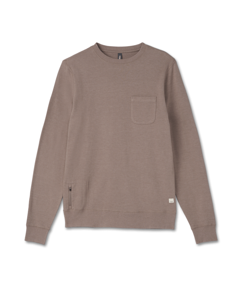 VUORI Mens Jeffreys Pullover Walnut Heather