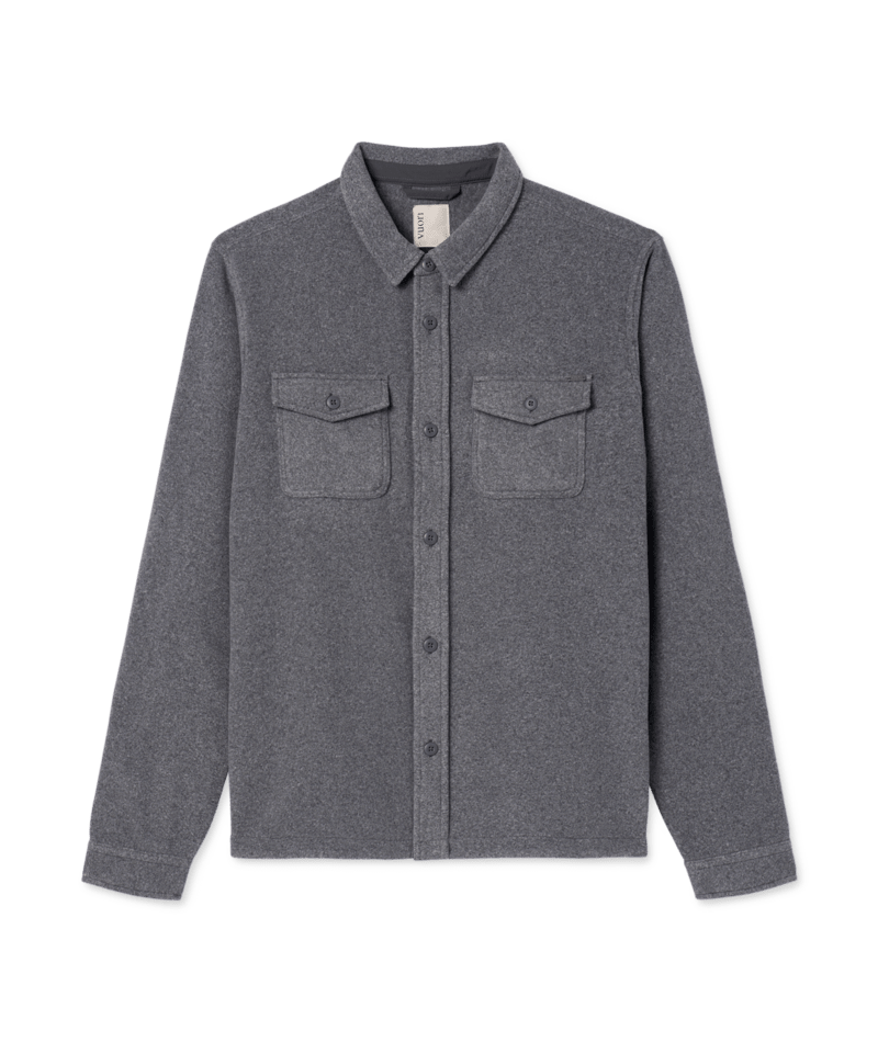 VUORI Mens Aspen Shirt Jacket Heather Grey