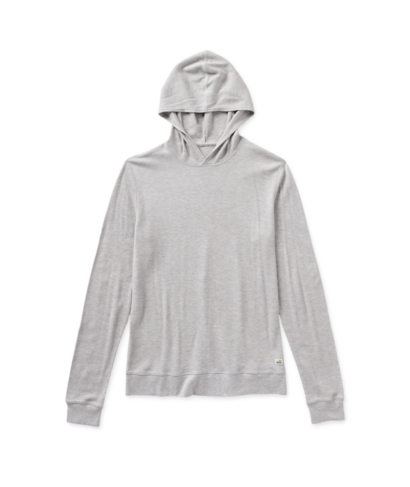 VUORI Mens Waffle Hoodie ight Heather Grey / L