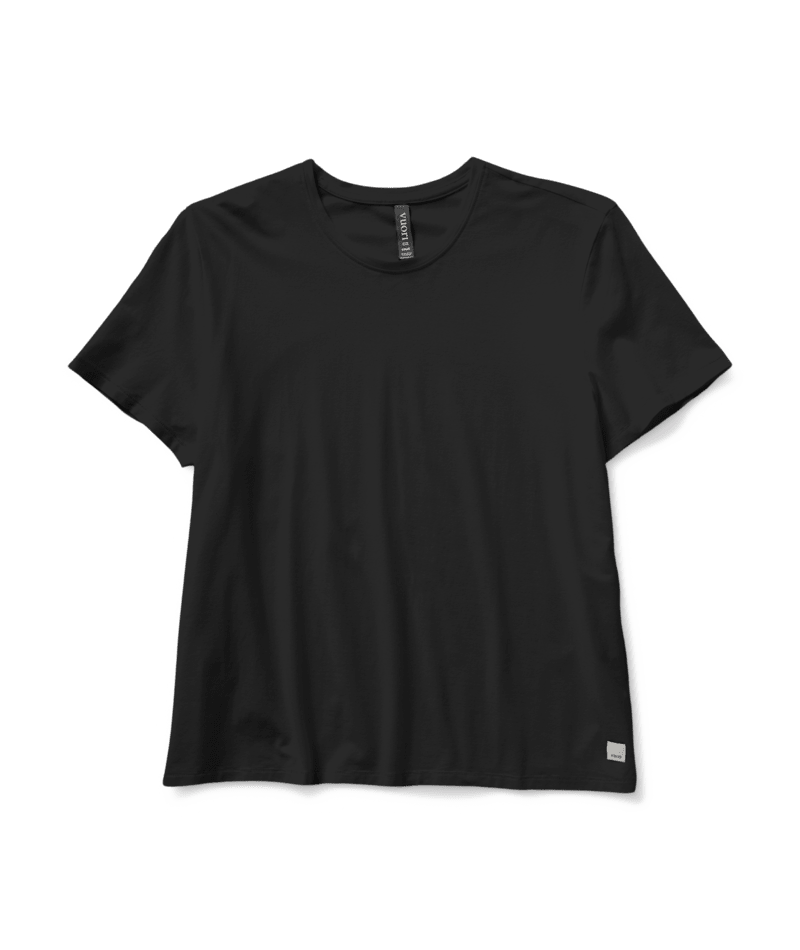 VUORI Womens Feather Tee Washed Black