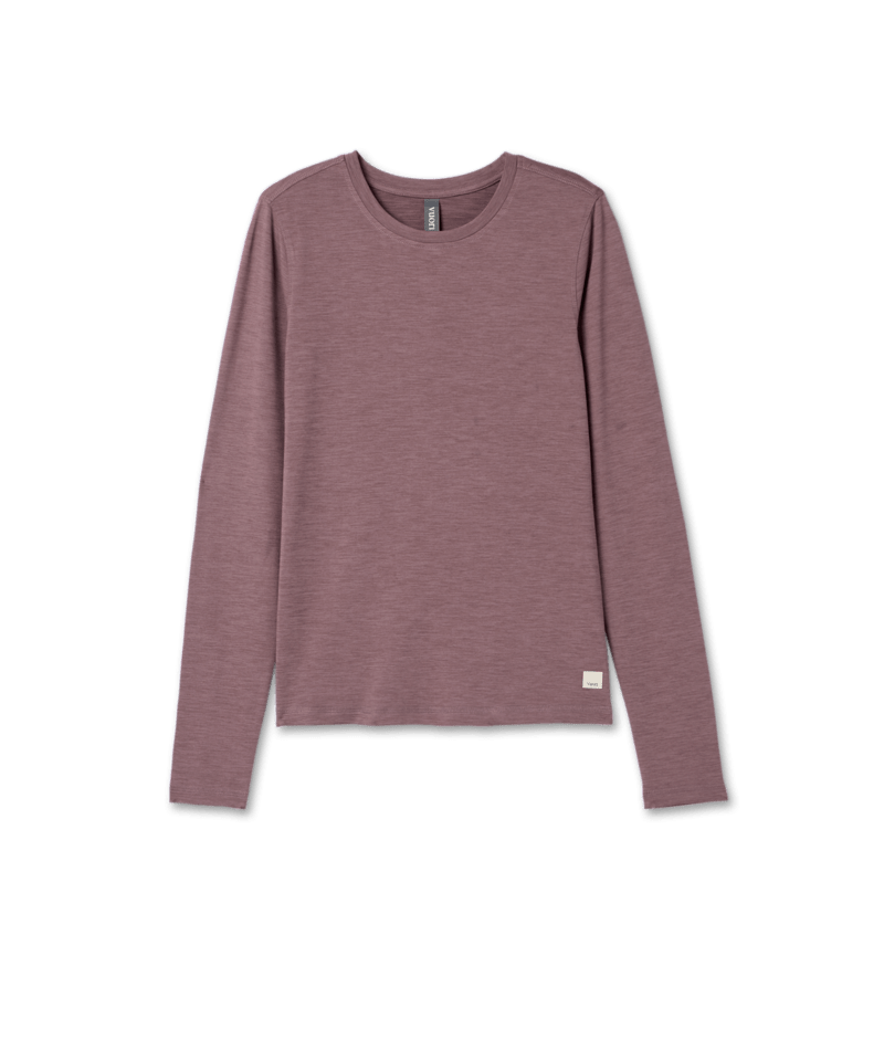 VUORI Womens L/S Lux Crew Elderberry Heather