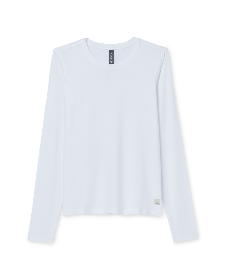 VUORI Womens L/S Lux Crew White