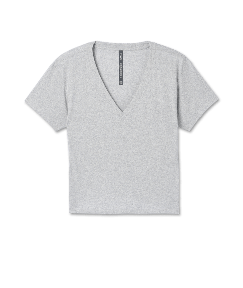 VUORI Womens Sutton V-Neck ight Heather Grey / L