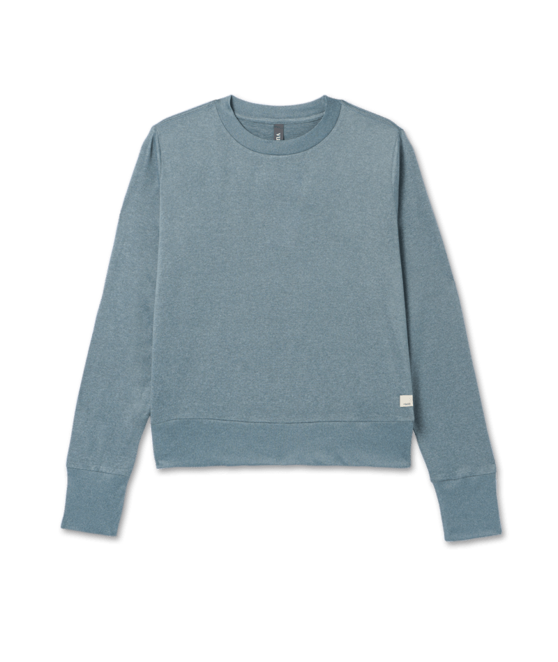 VUORI Womens Daydream Crew Smoke Blue Heather