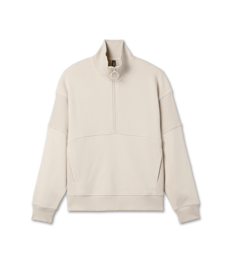 VUORI Womens Sedona Rib Half Zip Bone