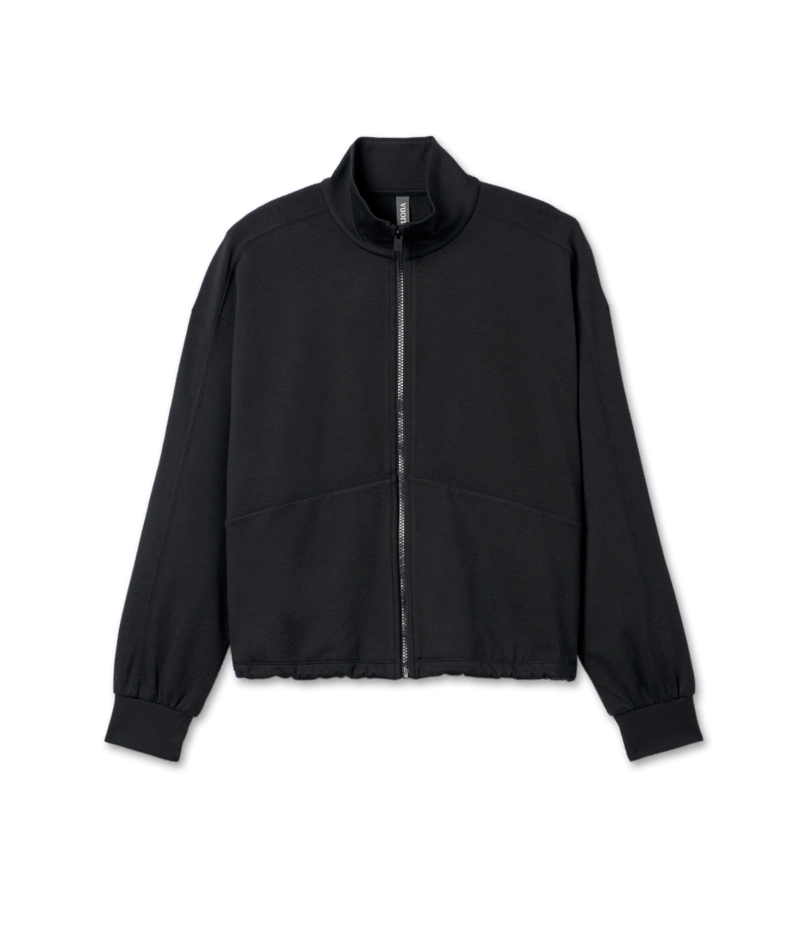 VUORI Womens Granite Full Zip Black Heather