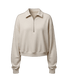 Vuori Women's Halo Relaxed Half Zip - Ecru Heather.