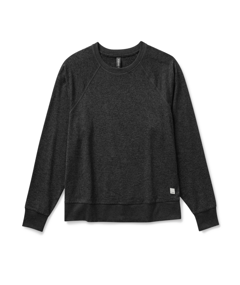 VUORI Womens L/S Halo Crew Charcoal Heather